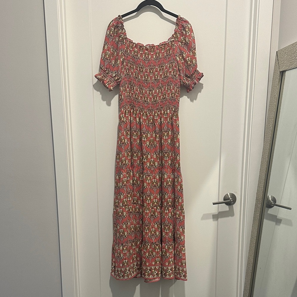 Max Studio Coral Floral Midi to Maxi Dress
